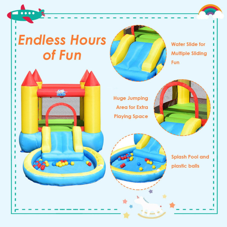 inflatable bounce house with slide