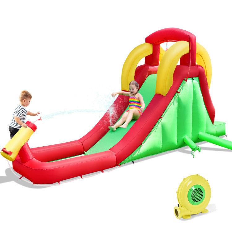 Inflatable Water Slide Bounce House with Climbing Wall and Jumper