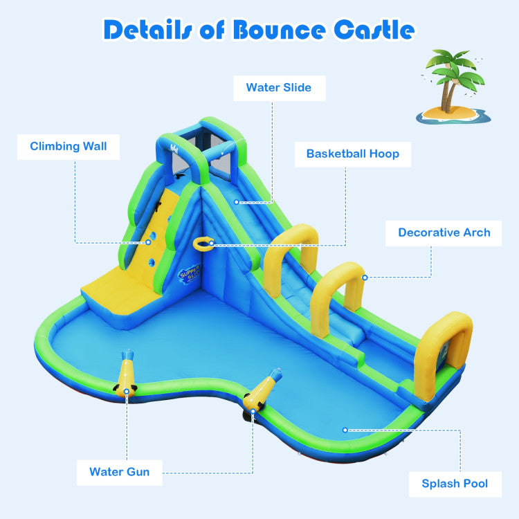 inflatable bounce house water slide