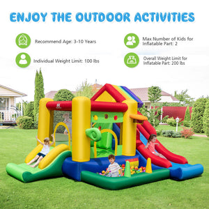 inflatable bounce house with blower