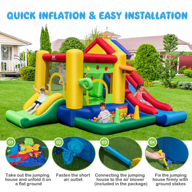 inflatable bounce house with blower