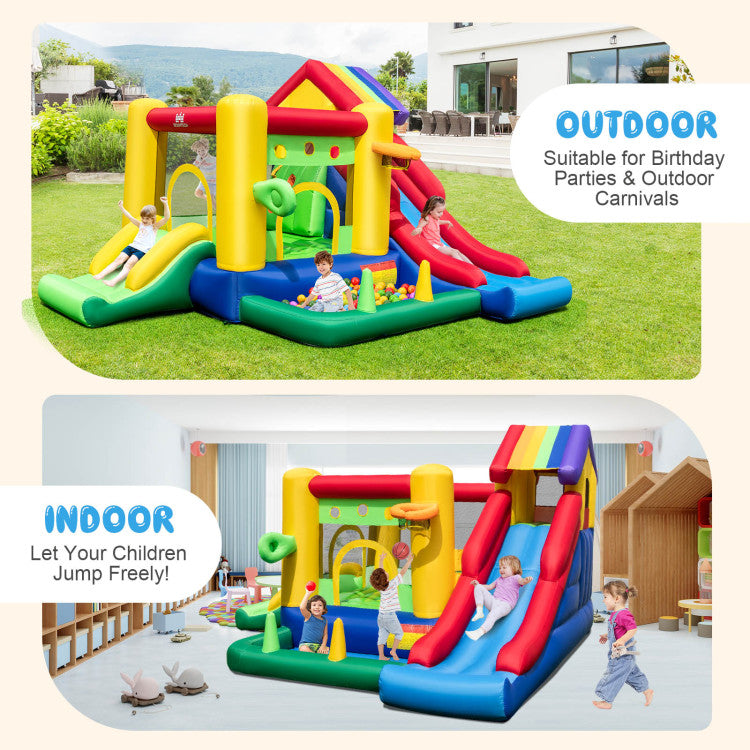 inflatable bounce house with blower