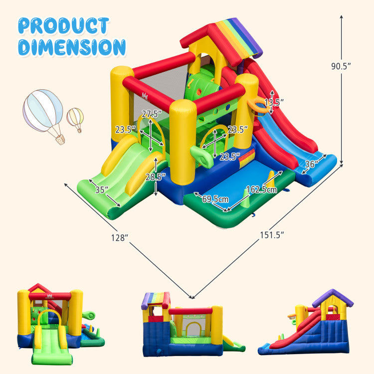 inflatable bounce house with blower