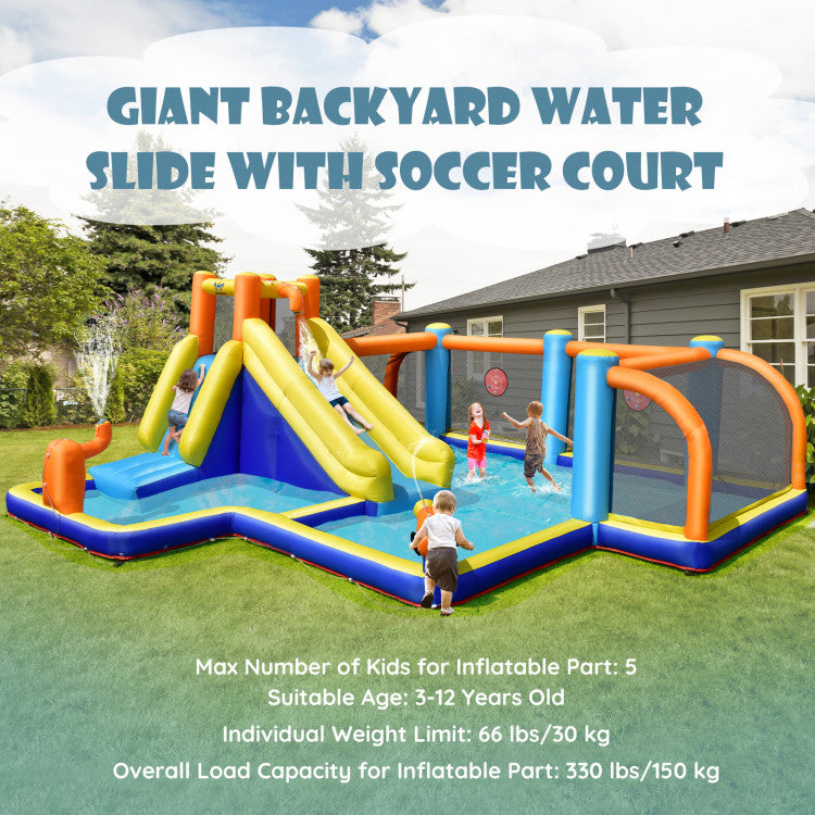 inflatable bounce house water slide