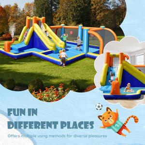 inflatable bounce house water slide