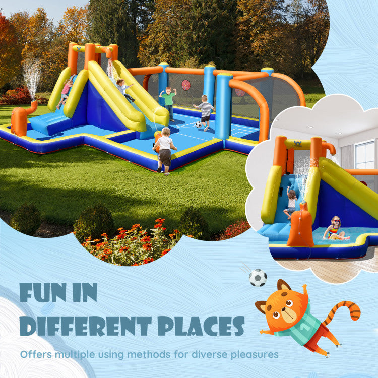 inflatable bounce house water slide