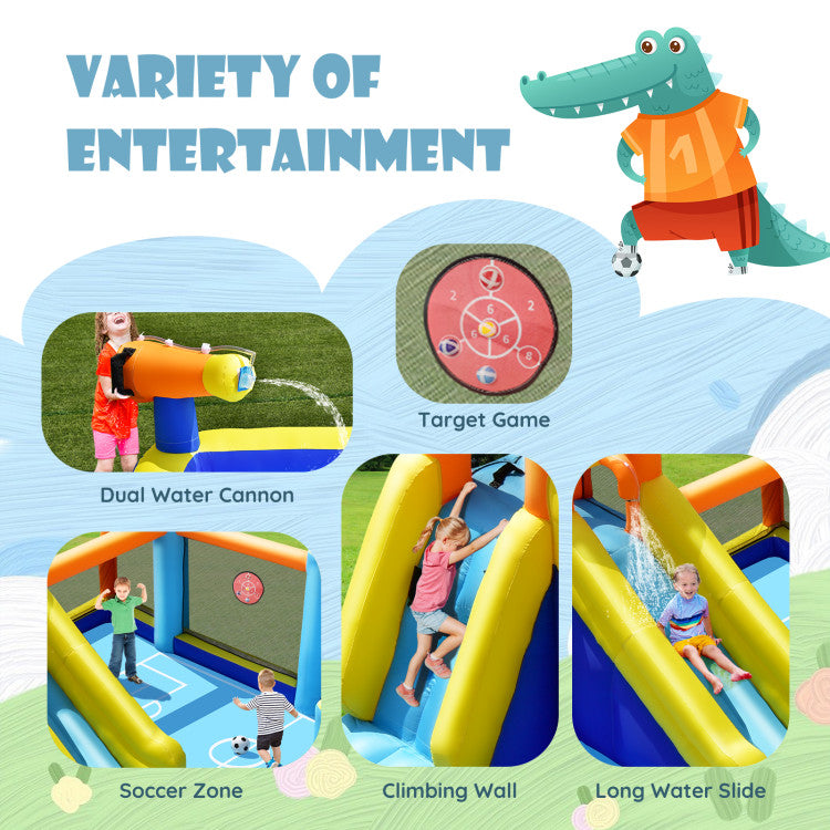 inflatable bounce house water slide