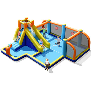 inflatable bounce house water slide