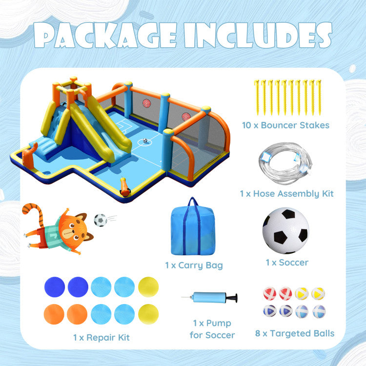 inflatable bounce house water slide