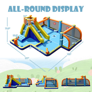 inflatable bounce house water slide