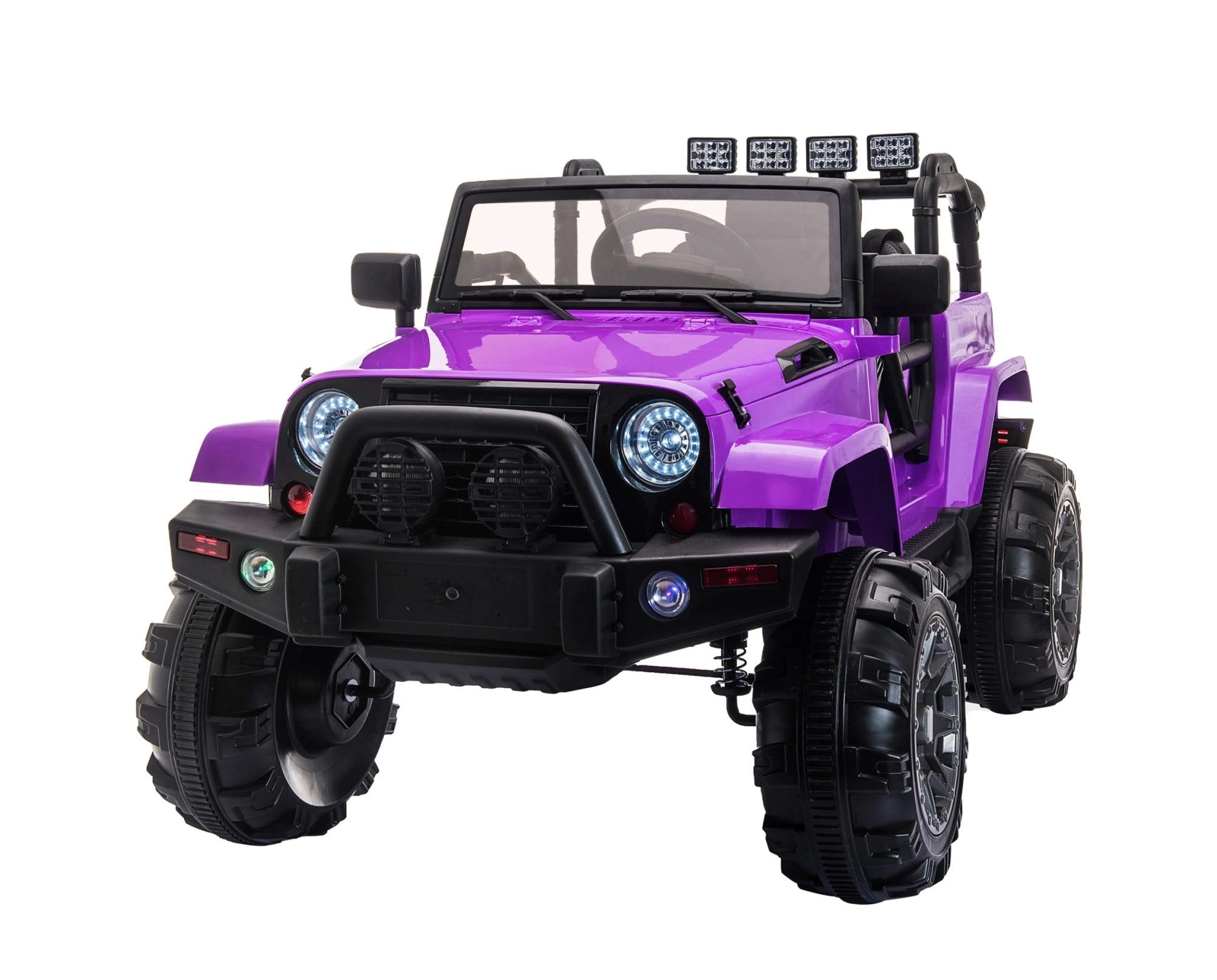 Tobbi 12V Electric Kids Ride On Truck, Battery Powered Kids Toy Jeep Car with Parental Remote - Toys Ride on Jeep, Toys ride Purple