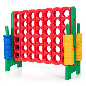 Jumbo 4-in-a-Row Giant Game Set with 42 Large Rings and Quick-Release Slider