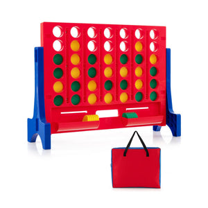 Jumbo 4-to-Score Connect Game Set with Carrying Bag and 42 Durable Coins