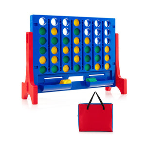 Jumbo 4-to-Score Connect Game Set with Carrying Bag and 42 Durable Coins