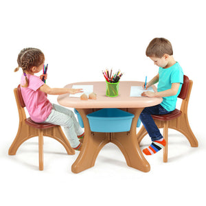 Kids Activity Table and Chair Set with Storage – Play Furniture for Toddlers