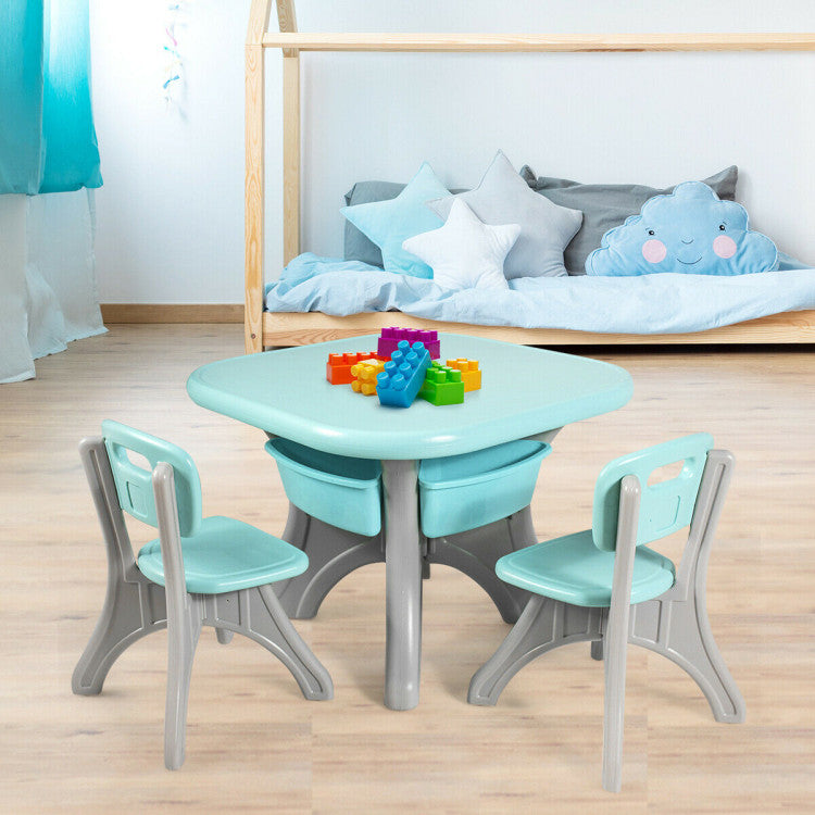 Kids Activity Table and Chair Set with Storage – Play Furniture for Toddlers