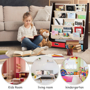 Kids Book & Toy Storage Organizer Shelves – Multi-Compartment Storage for Books and Toys