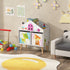 Kids House-Shaped Bookshelf with 2 Storage Bins for Kids' Room and Playroom Storage