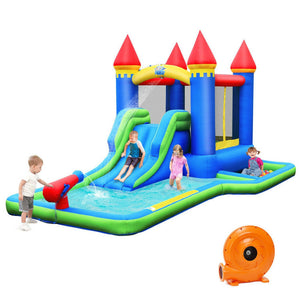 pink bounce house for kids 3-8