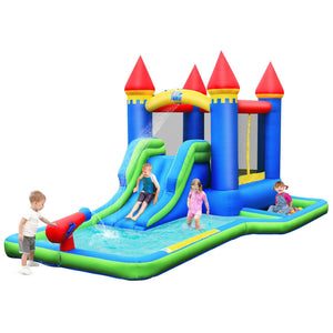 pink bounce house for kids 3-8