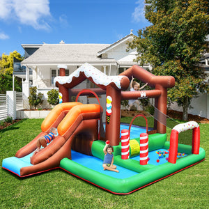 inflatable bounce house with slide