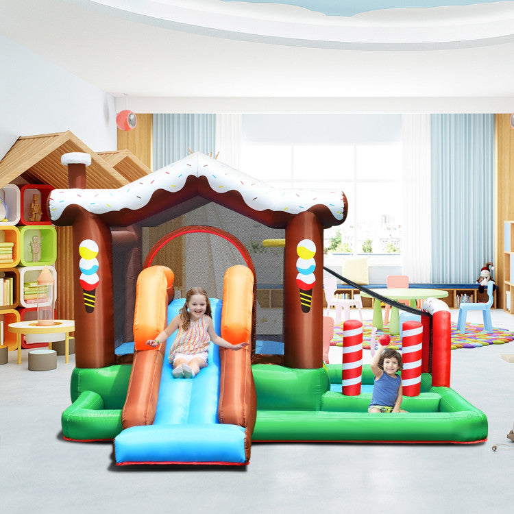 inflatable bounce house with slide