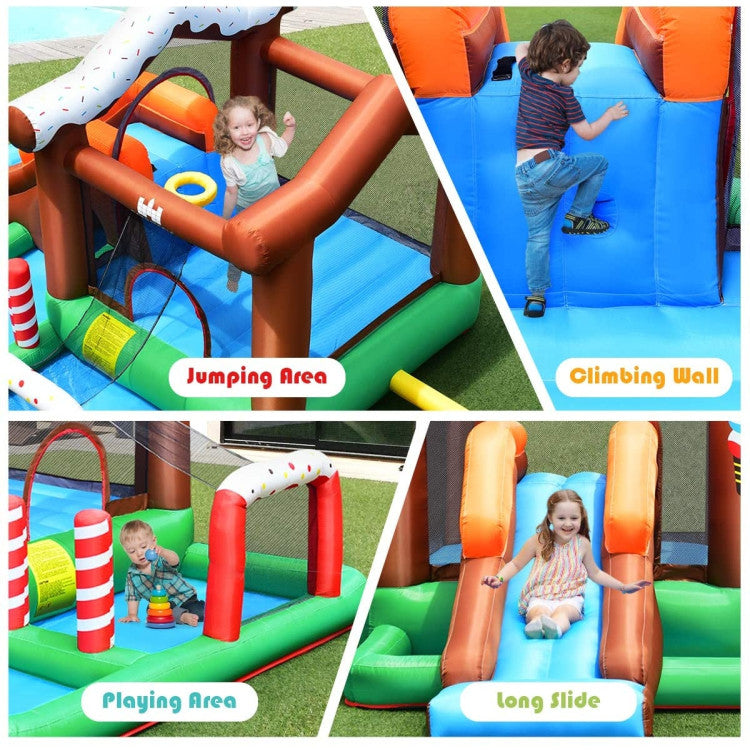 inflatable bounce house with slide