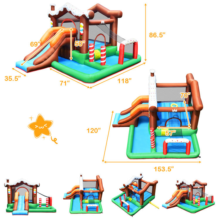 inflatable bounce house with slide