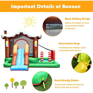 inflatable bounce house with slide