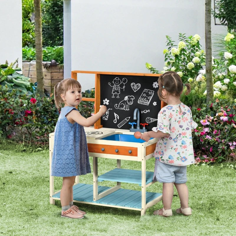 Kids kitchen toy vanity playset