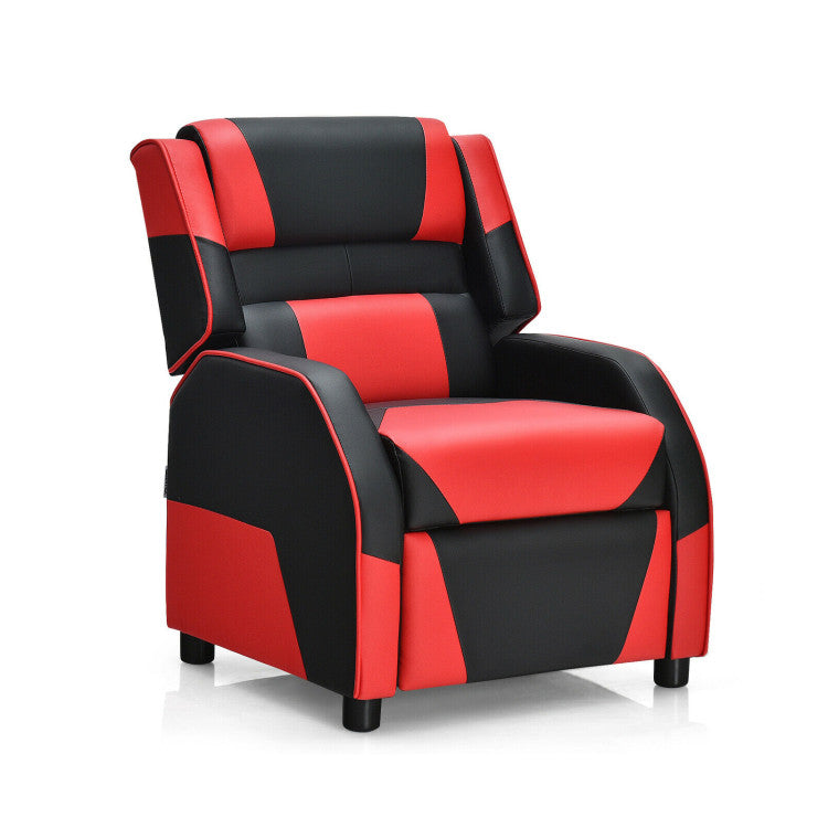 Kids PU Leather Gaming Recliner Sofa with Headrest & Footrest – Youth Chair