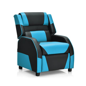 Kids PU Leather Gaming Recliner Sofa with Headrest & Footrest – Youth Chair