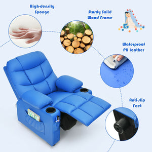 Kids Recliner Chair with Cup Holder abd Footrest – Comfortable Seating for Children