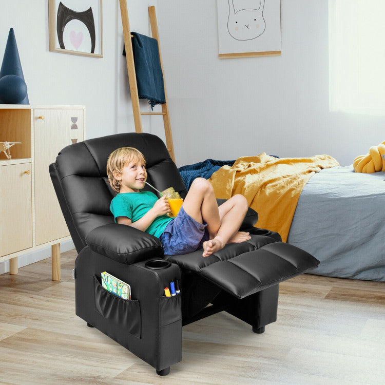 Kids Recliner Chair with Cup Holder abd Footrest – Comfortable Seating for Children