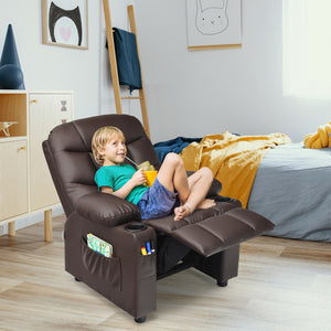 Kids Recliner Chair with Cup Holder abd Footrest – Comfortable Seating for Children