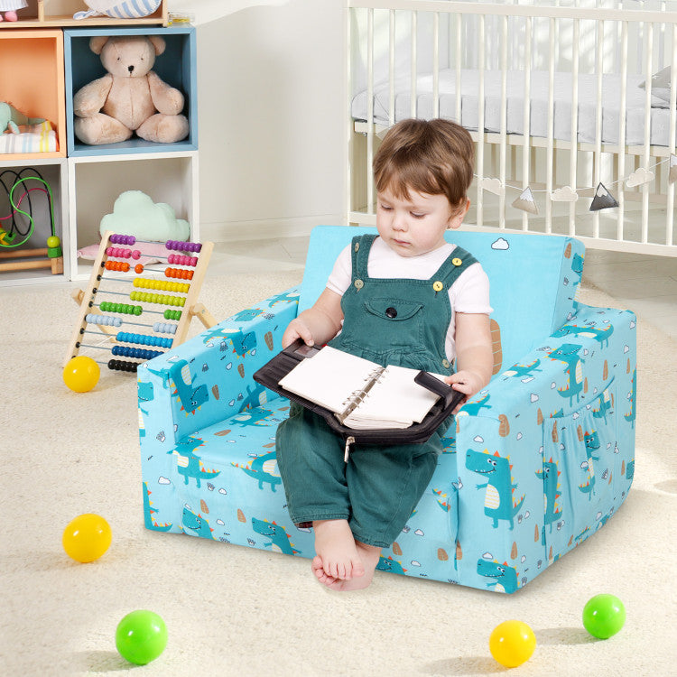 Kids Recliner Sofa with Convertible Sleeper Bed – Perfect for Boys and Girls