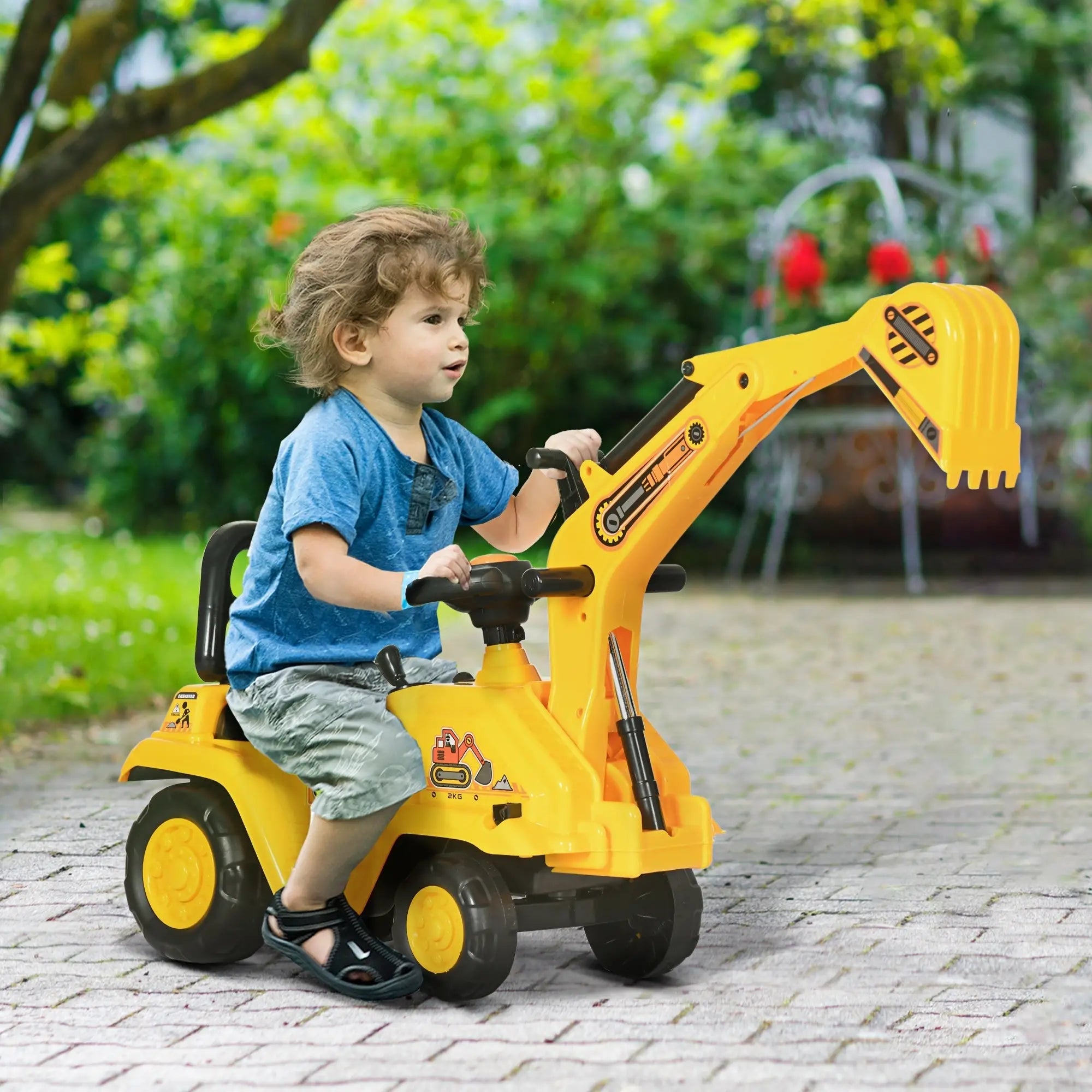 Kids Ride-On Excavator Toy