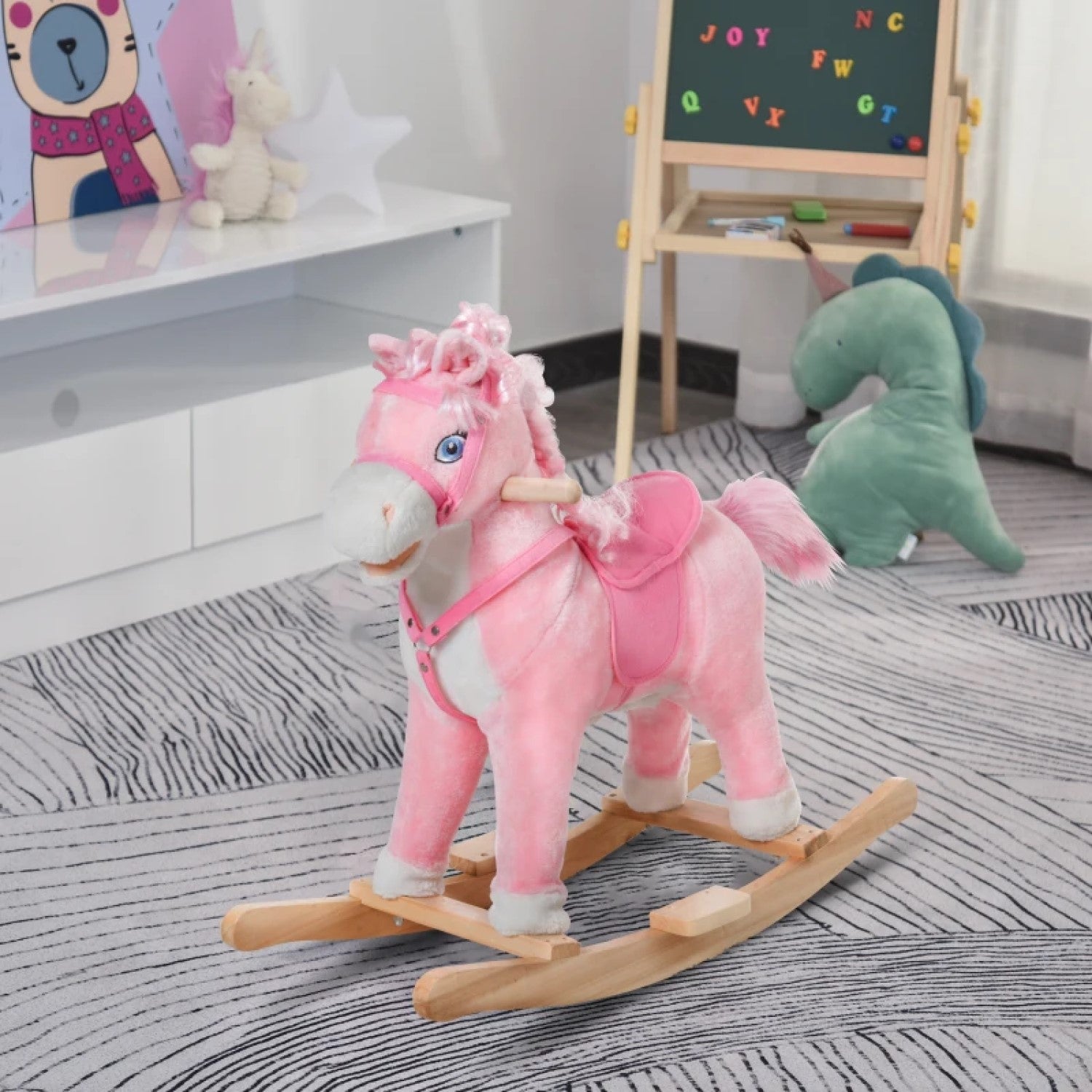 pink rocking horse 3 year old