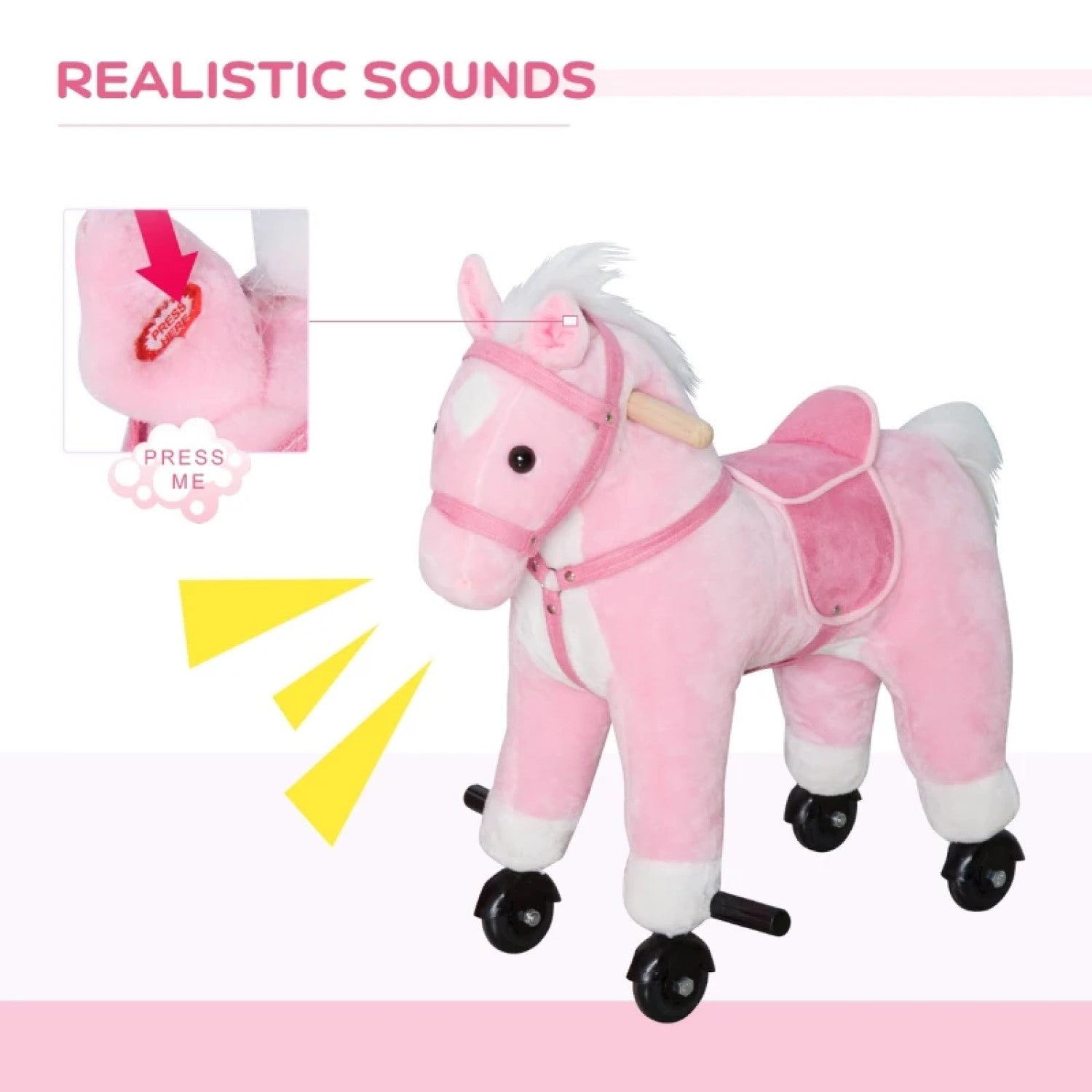 pink rocking horse 3 year old