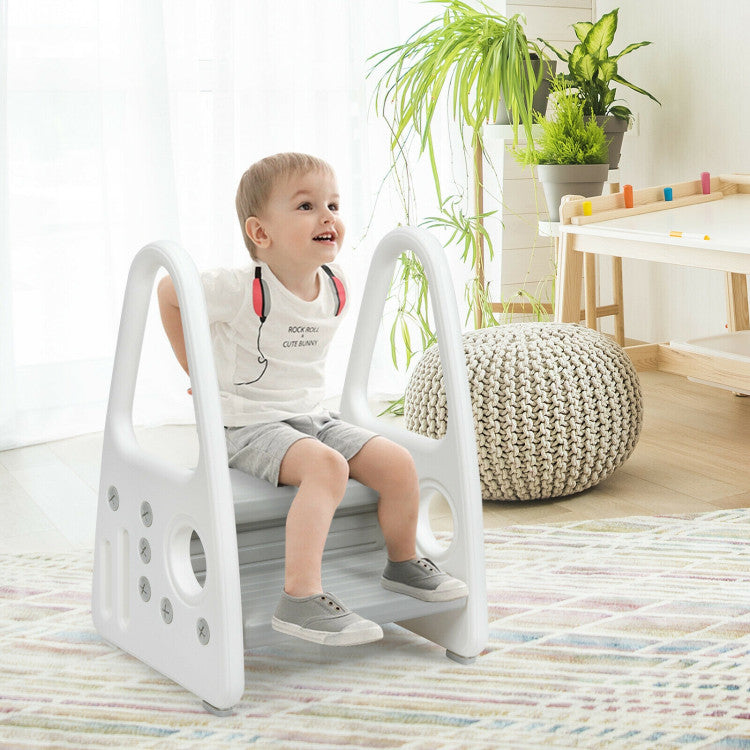 Kids Step Stool with Armrest for Kitchen, Toilet, Potty Training - Learning Helper