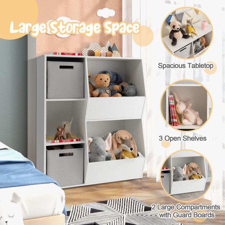 Kids Toy Storage Cabinet with Shelves – Versatile Organizer for Toys and Books