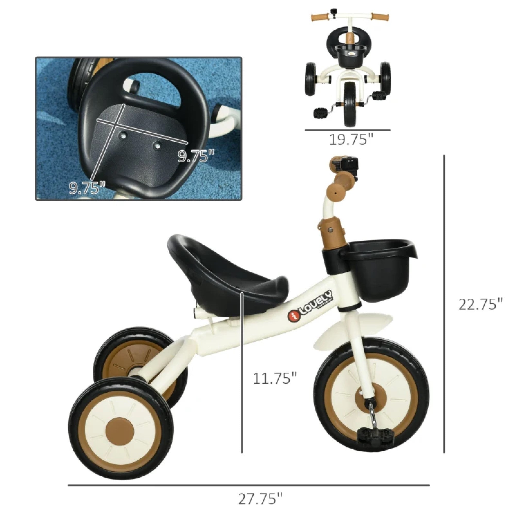 Kids' tricycle ride-on toy