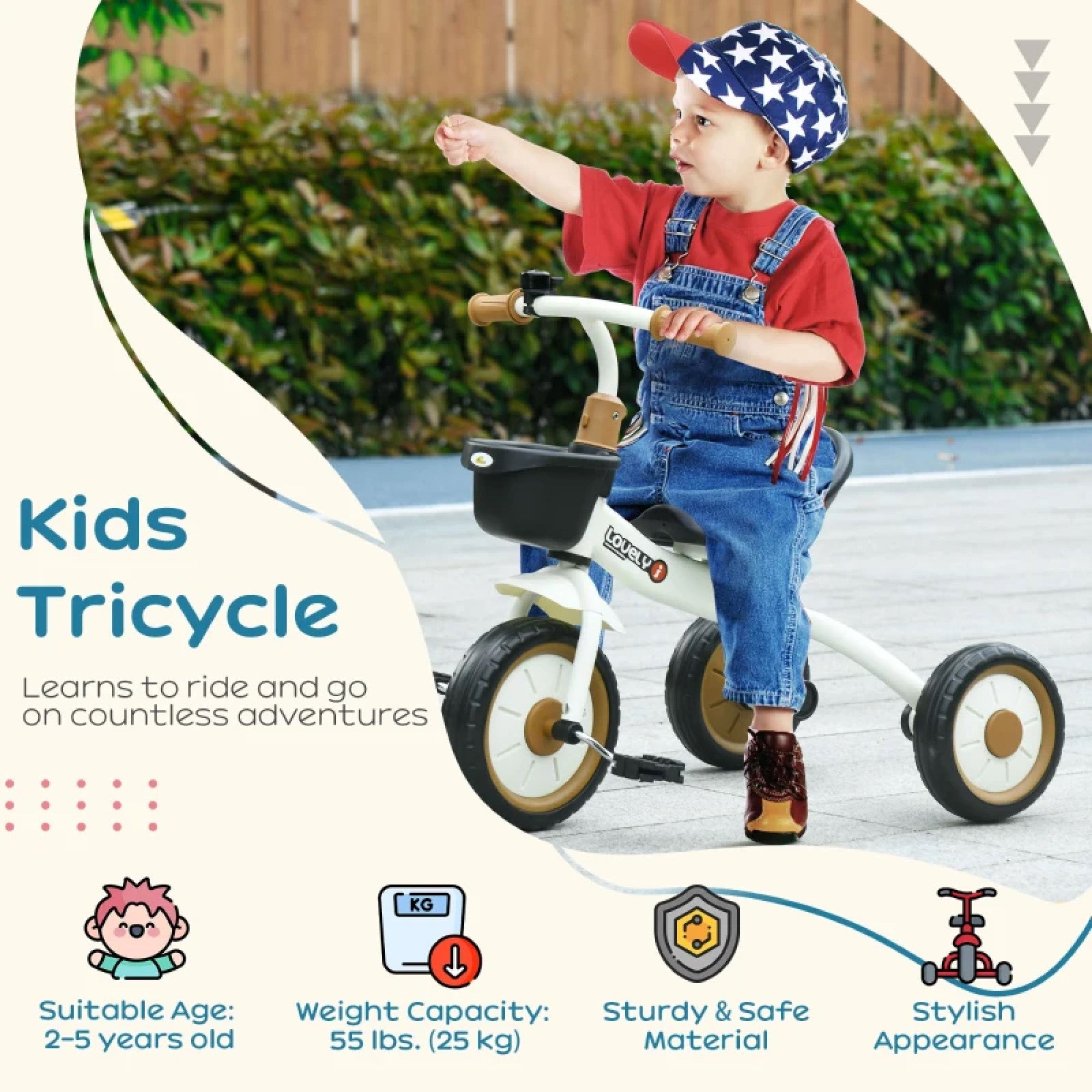 Kids' tricycle ride-on toy