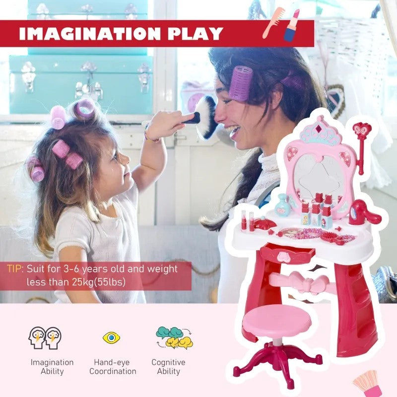 kids toy pretend play set pink