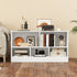 Kids 2-Shelf Bookcase & 5-Cube Wood Toy Storage Cabinet Organizer
