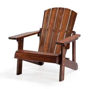 Kids' Adirondack Chair with High Backrest and Armrests – Durable Outdoor Seating