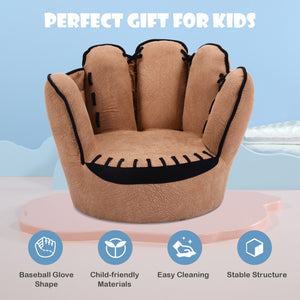 Kids' Baseball Glove Shaped Upholstered Sofa – Fun, Leisure Seating for Home