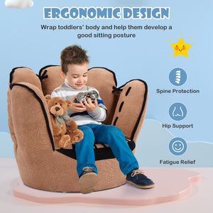 Kids' Baseball Glove Shaped Upholstered Sofa – Fun, Leisure Seating for Home