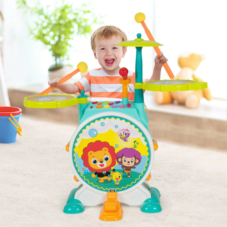 Kids Electric Drum Set with Mic