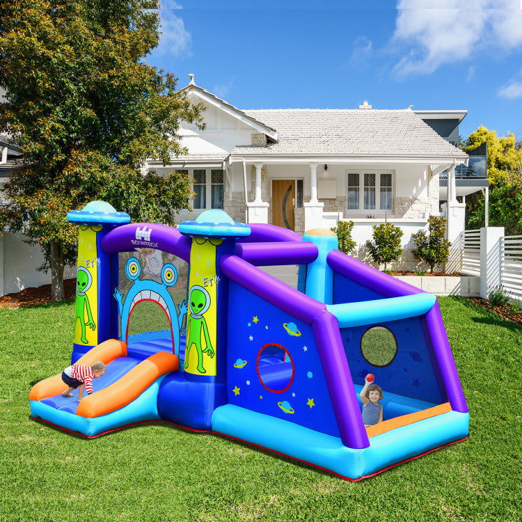 inflatable bounce house with blower